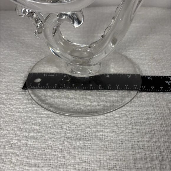 Single Mid Century Modern Crystal 3 Candle Holder Home Decor Elegant Classy - Picture 9 of 9